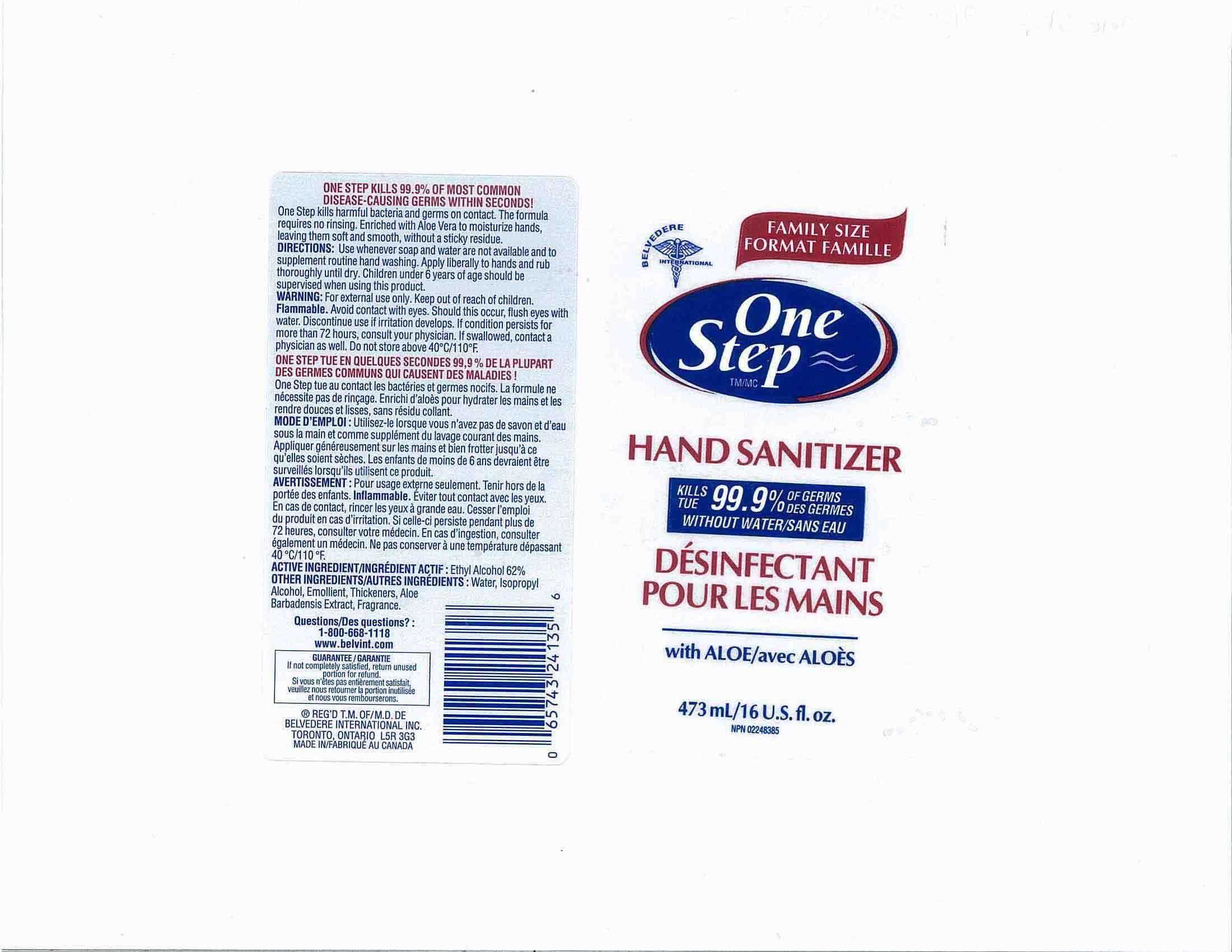 One Step Hand Sanitizer